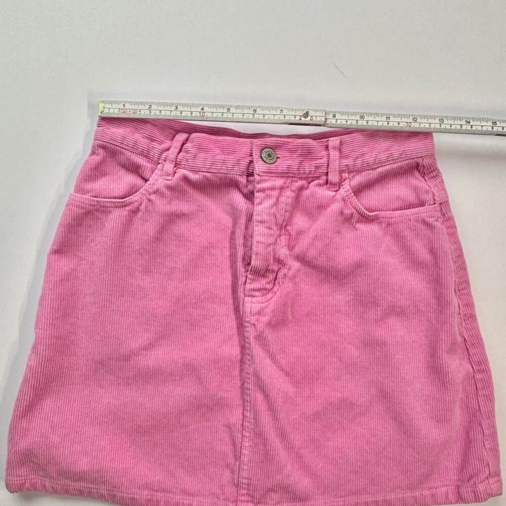John Galt Brandy Melville Pink Corduroy Mini Skirt One Size Y2K